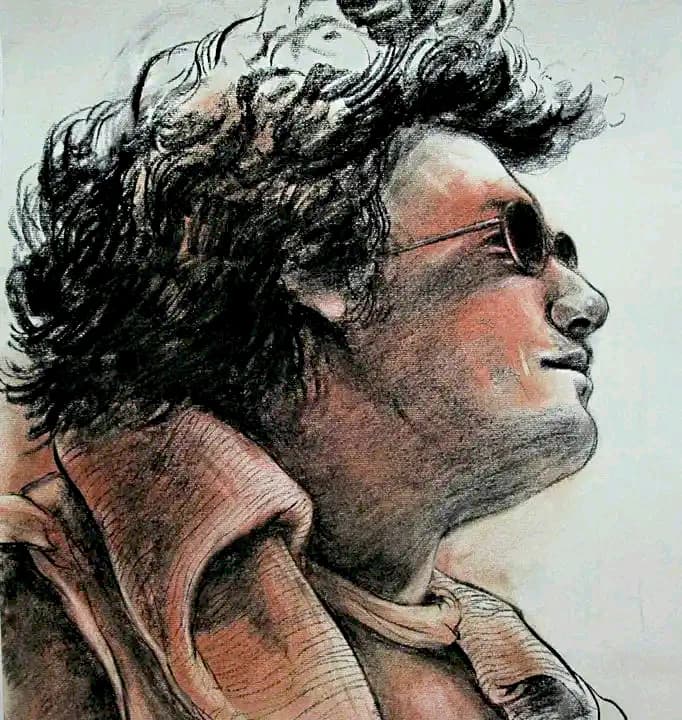Portrait Study, Upward Profile by Zohreh Bakhshi