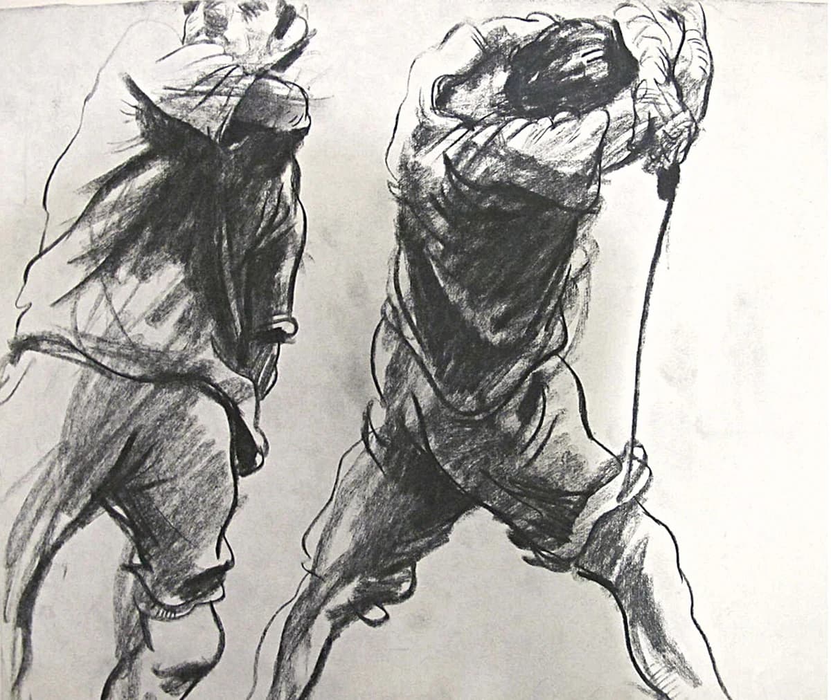 Ink Drawing, Reclining Figure by Zohreh Bakhshi