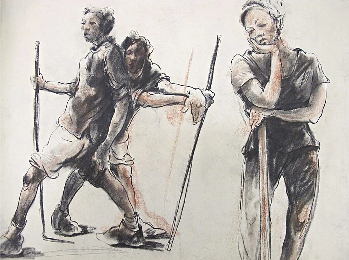 Ink Drawing, Figure Study by Zohreh Bakhshi