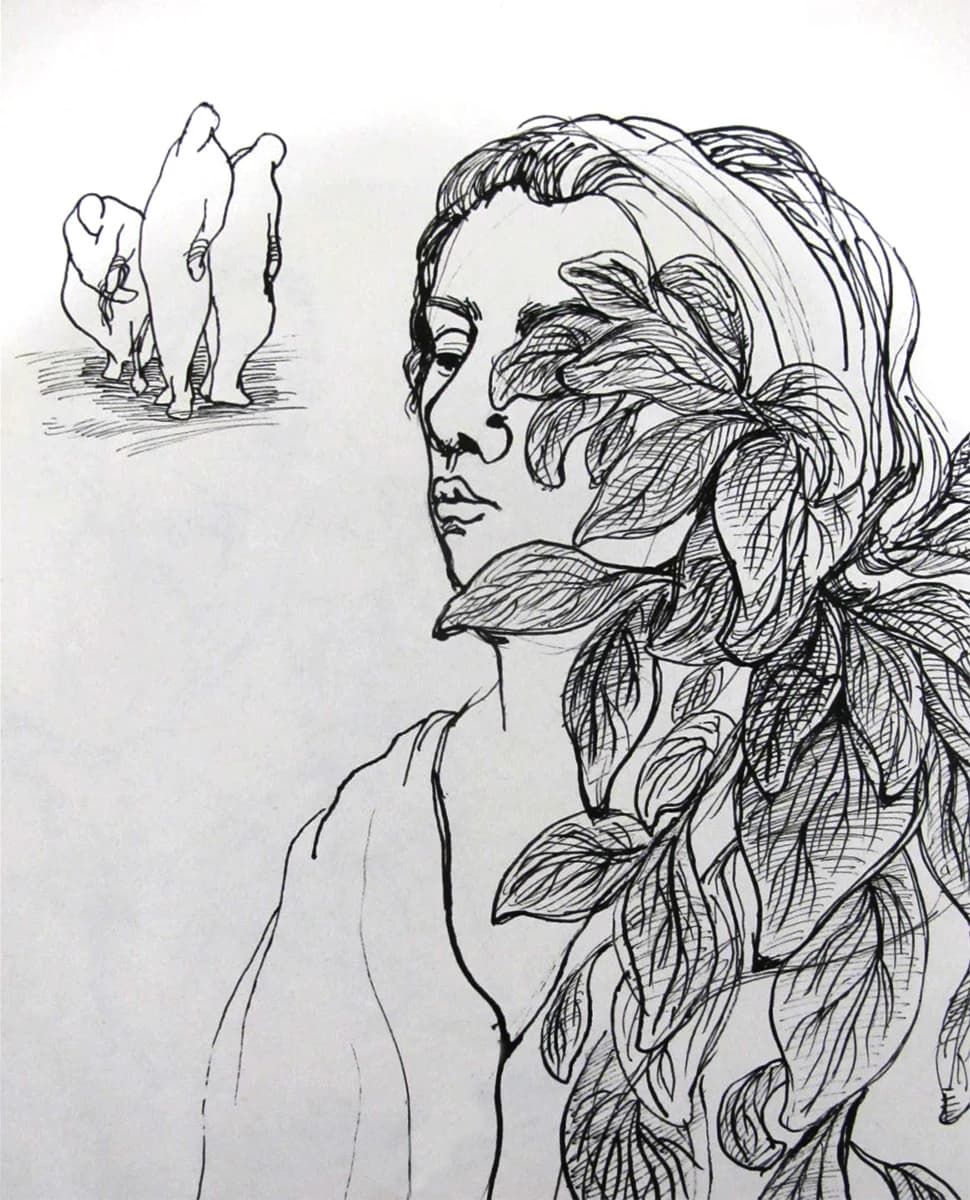 ink drawing 09 by Zohreh Bakhshi