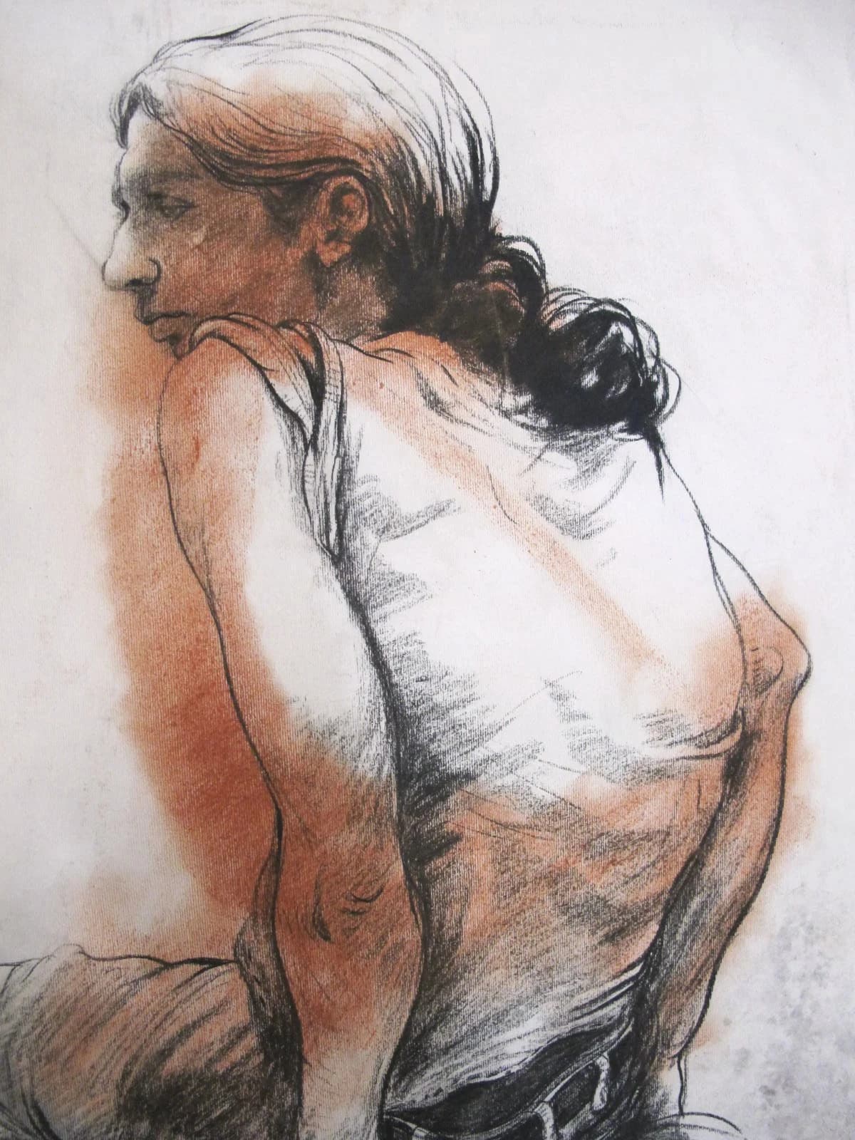 Life Model Drawing, Back Study