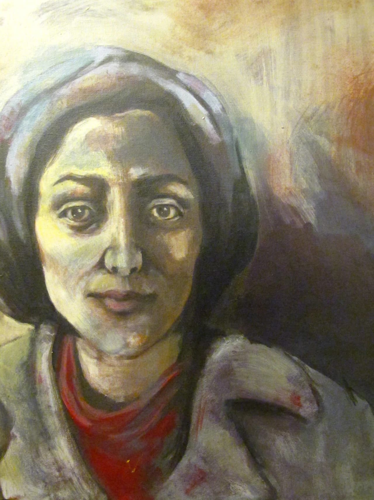 Portrait in a Grey Headscarf