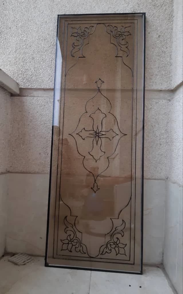 Etched Arabesque Panel
