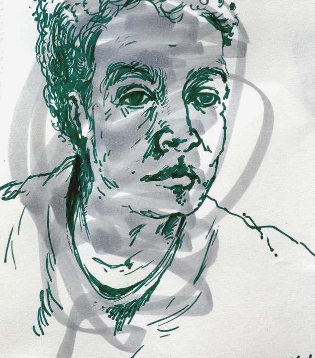 Portrait in Green Ink