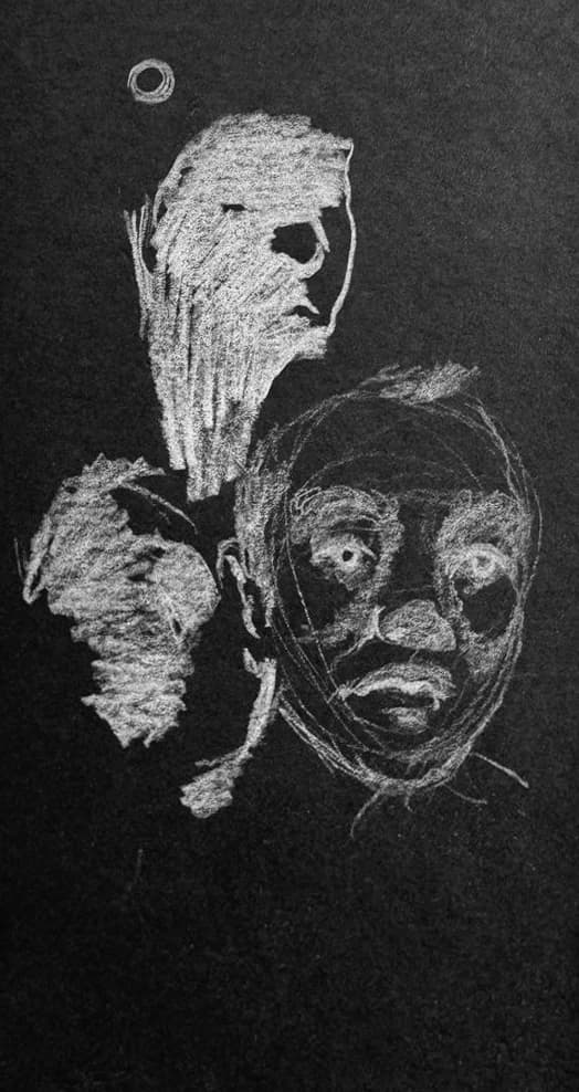 Two Faces on Black