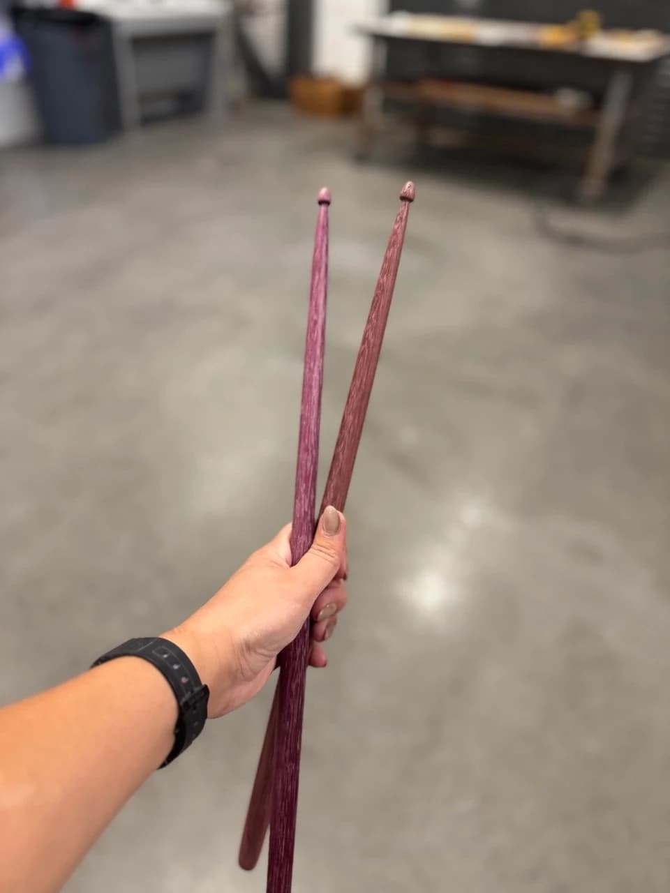 Drumsticks in Purpleheart