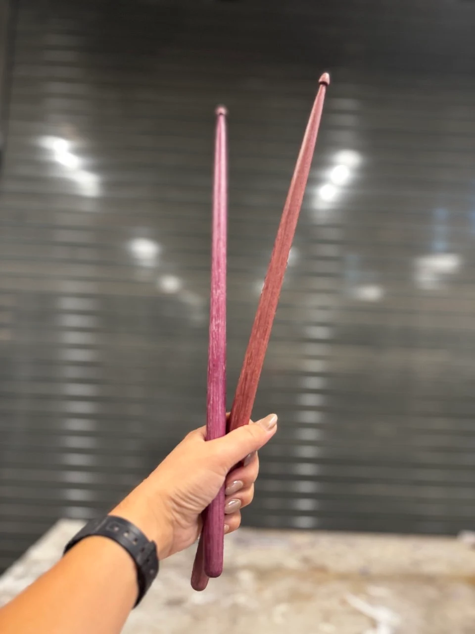 Drumsticks in Purpleheart