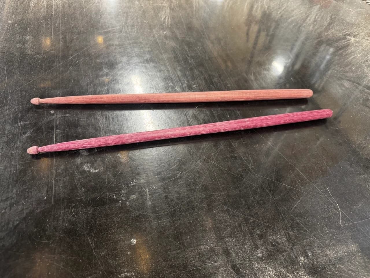 Drumsticks in Purpleheart