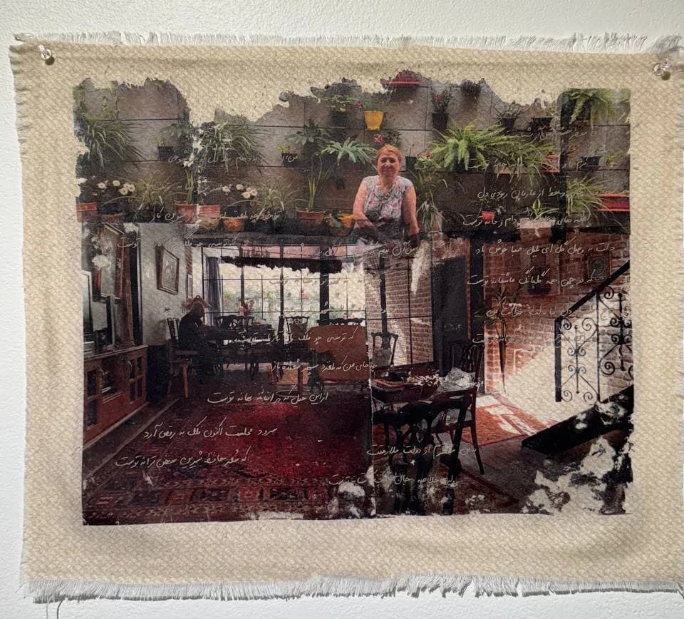 Images of My Home on Cloth by Zohreh Bakhshi